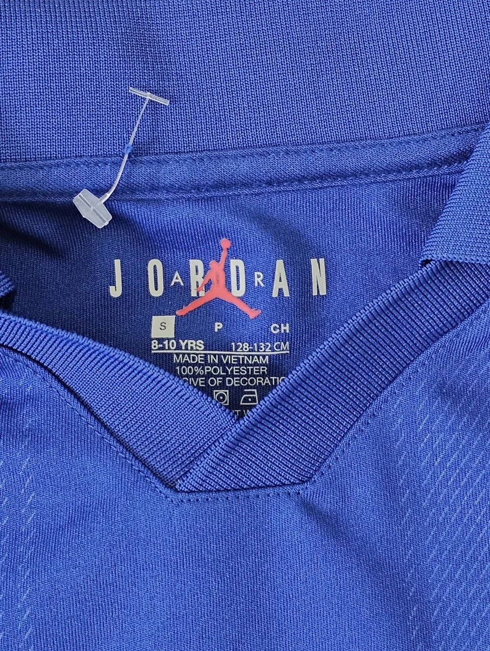 JORDAN x BRASIL Loose Polo Shirt Youth Size Small (8-10Y) Royal Blue 95G050-UOK